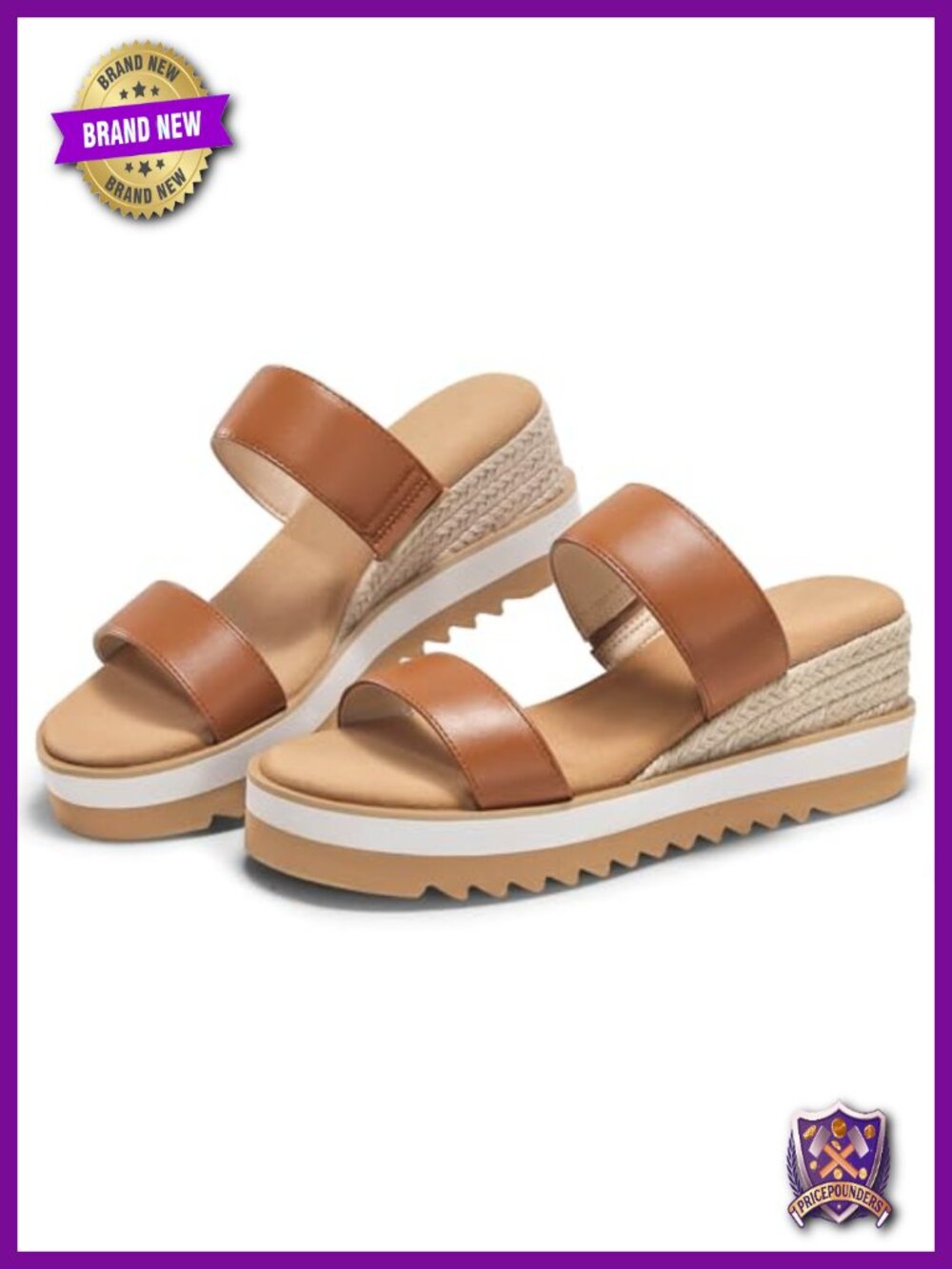 Platform Wedge Sandals Espadrille Slip On Heels Boho Summer Beach Shoes
